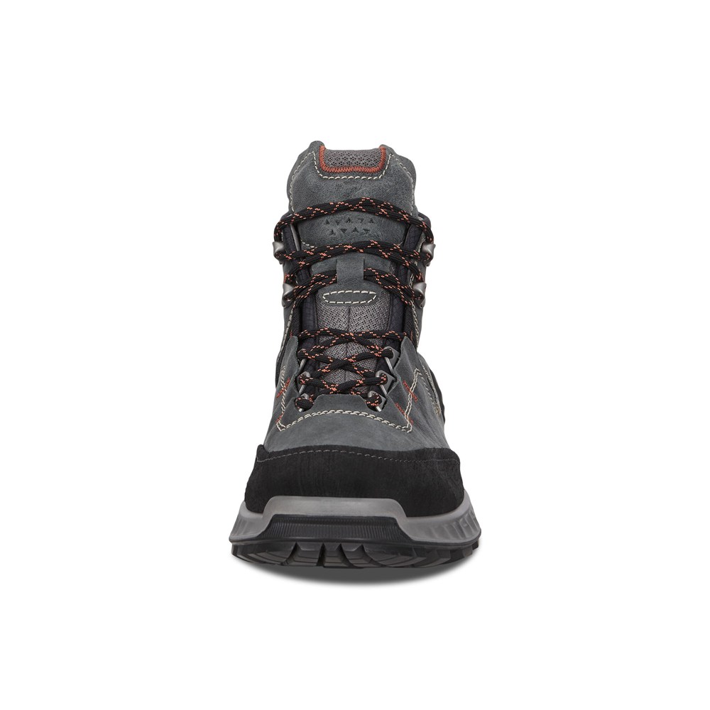 Tenis De Montaña Hombre - ECCO Exohike Mid Gtx - Negros - CUF072985